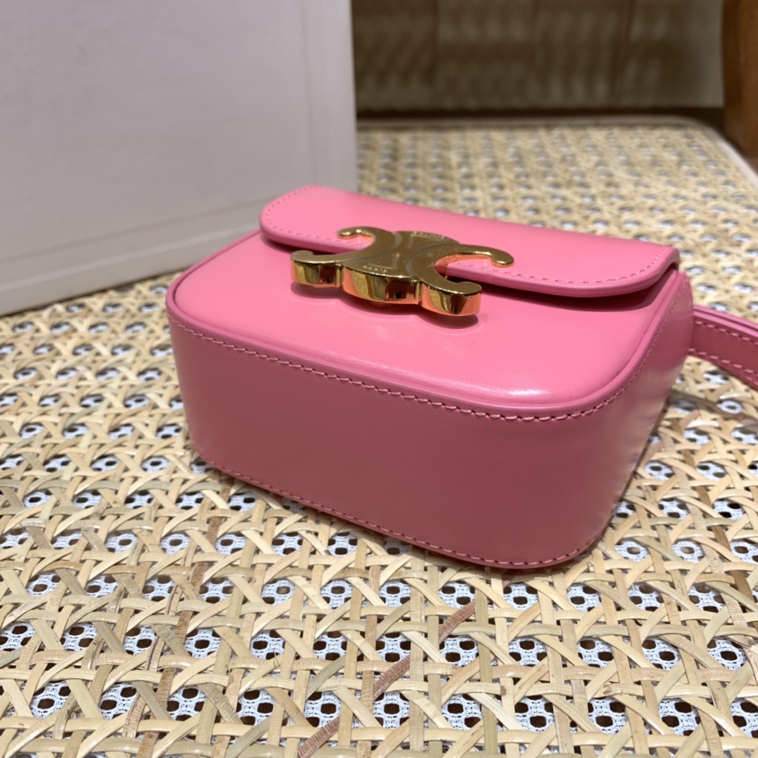 CELINE MINI TRIOMPHE 11CM BAG 10I513艳粉色