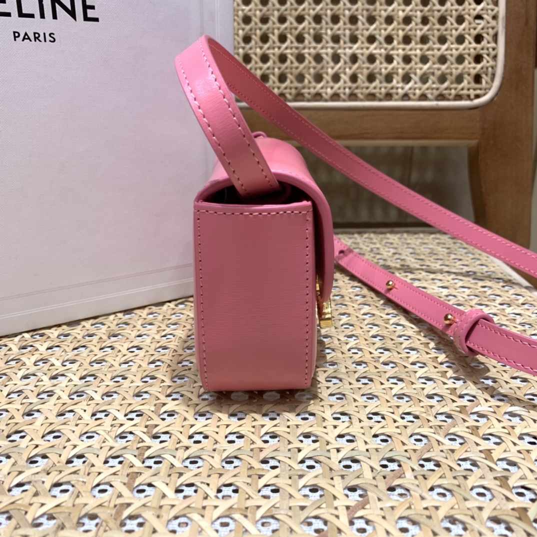 CELINE MINI TRIOMPHE 11CM BAG 10I513艳粉色