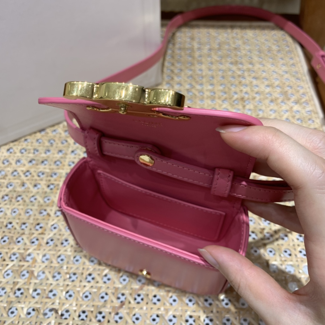 CELINE MINI TRIOMPHE 11CM BAG 10I513艳粉色