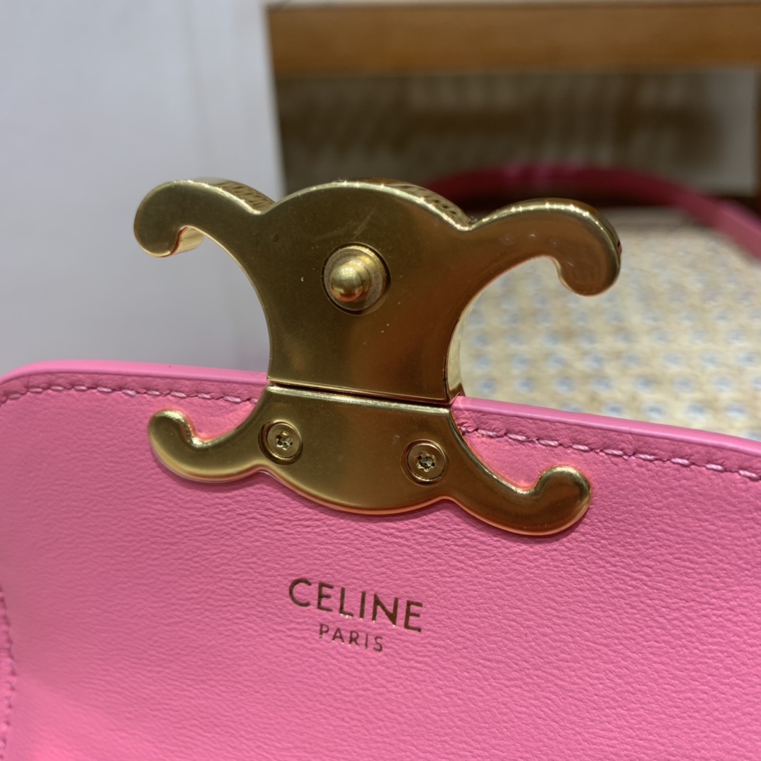 CELINE MINI TRIOMPHE 11CM BAG 10I513艳粉色