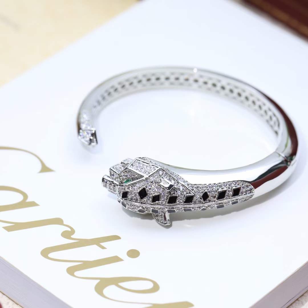 Cartier Cartier/卡地亚 满钻猎豹开口手镯