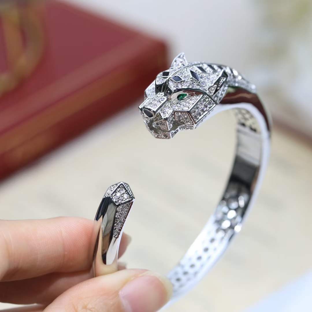 Cartier Cartier/卡地亚 满钻猎豹开口手镯