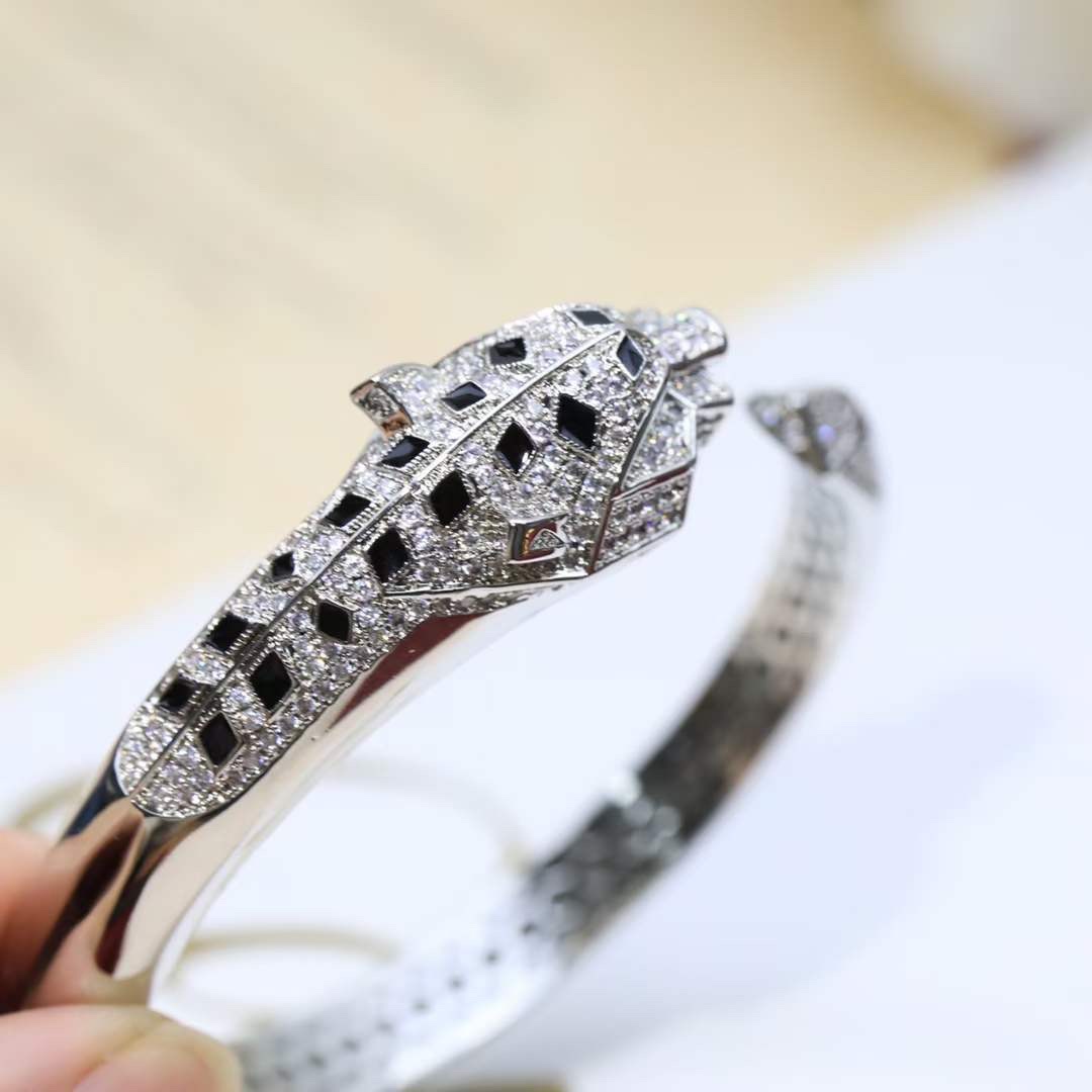 Cartier Cartier/卡地亚 满钻猎豹开口手镯