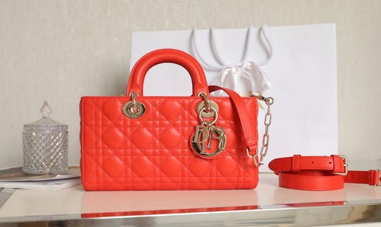Dior Lady Bags Handbags Gold Canvas Chains