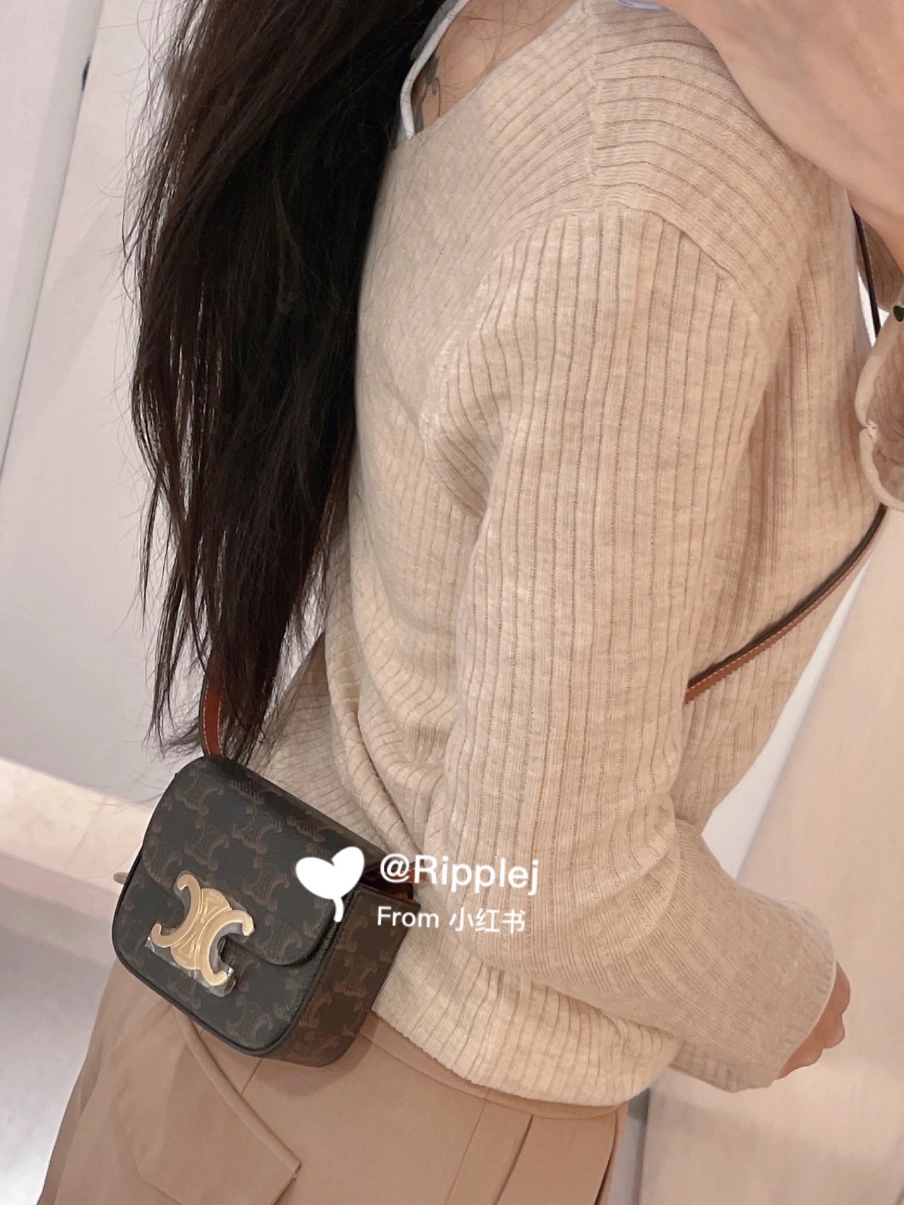 CELINE MINI TRIOMPHE 11CM BAG 10I513老花