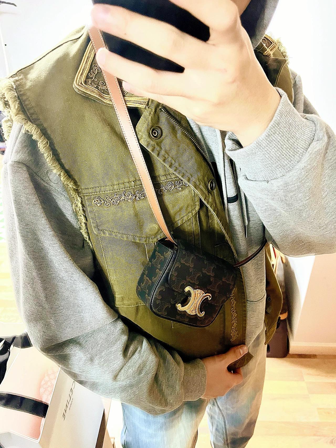 CELINE MINI TRIOMPHE 11CM BAG 10I513老花