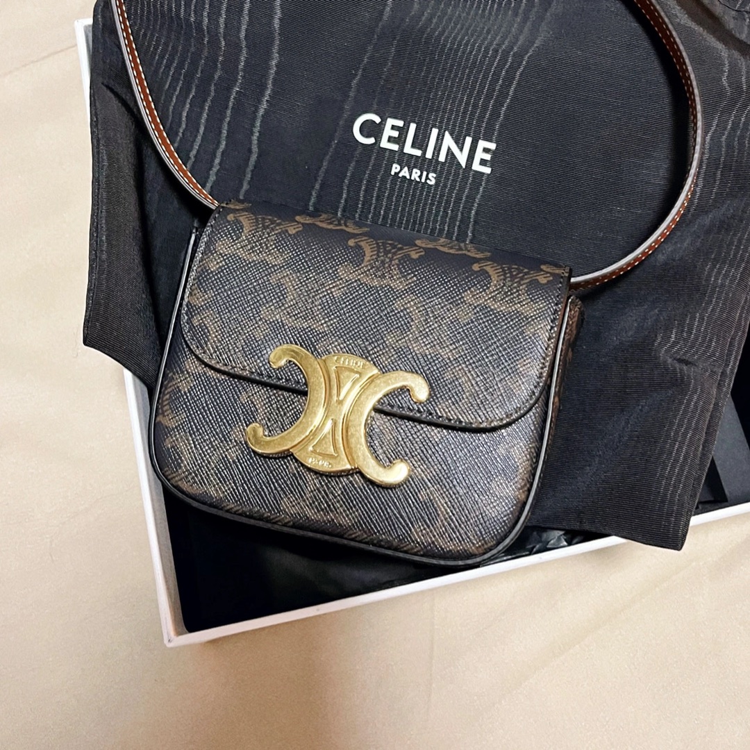 CELINE MINI TRIOMPHE 11CM BAG 10I513老花