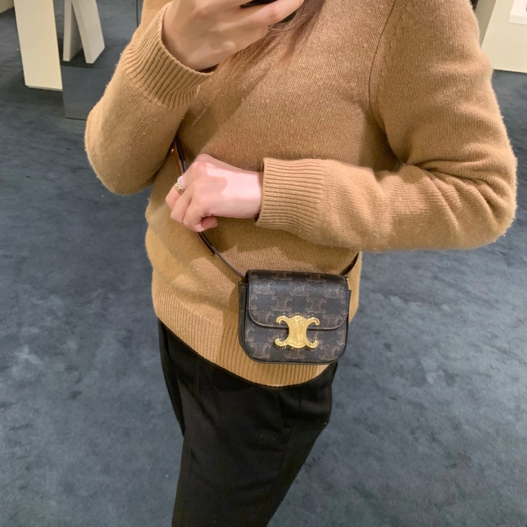 CELINE MINI TRIOMPHE 11CM BAG 10I513老花