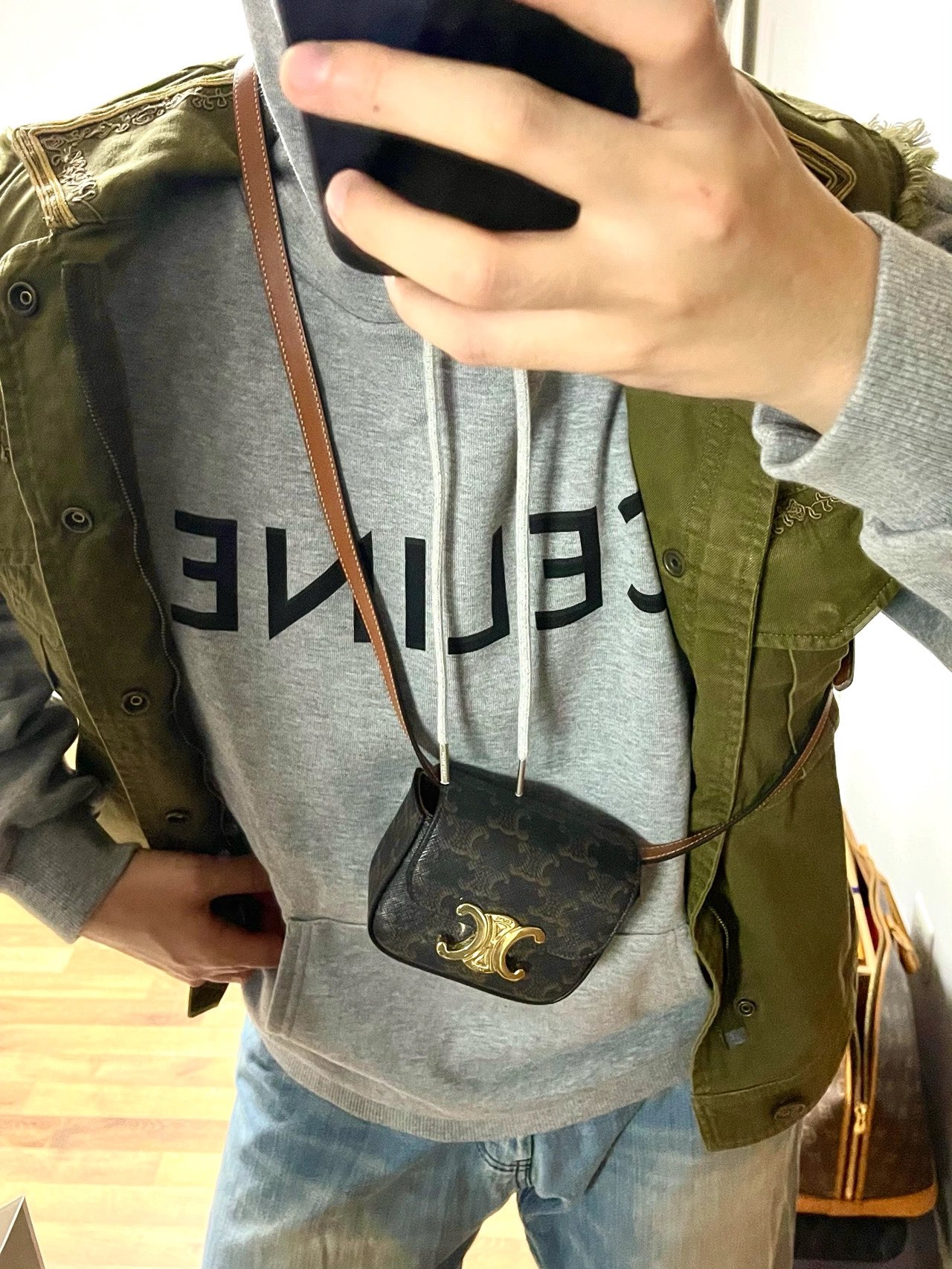 CELINE MINI TRIOMPHE 11CM BAG 10I513老花