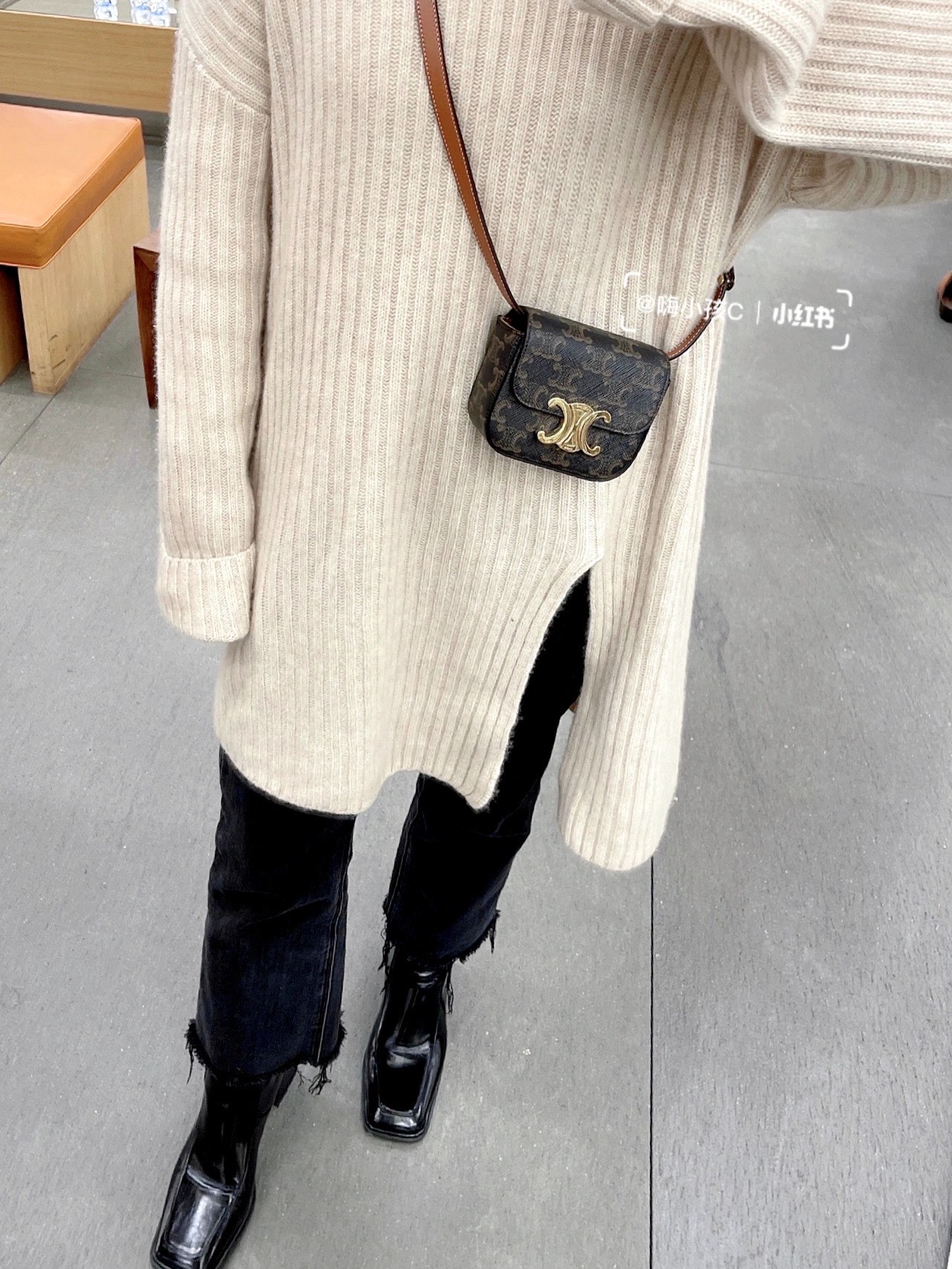 CELINE MINI TRIOMPHE 11CM BAG 10I513老花