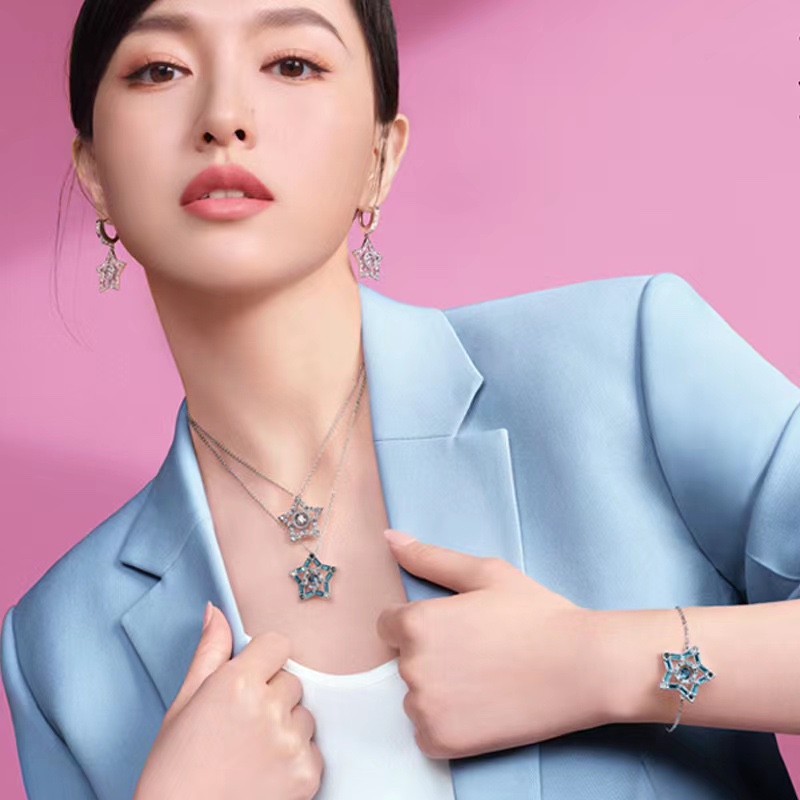 批80
施华奥地利水晶唐嫣同款 跳动的心幸运星星项链女锁骨链 5620787