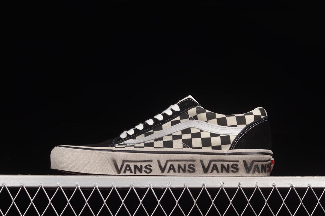 G0 Vans Old Skool DX 安纳海姆黑白棋盘格做旧脏脏低帮板鞋 VN0A38G2OAK工艺：硫化1:1（重量1:1、真标、原钢印、材质标、鞋型标、合格证）