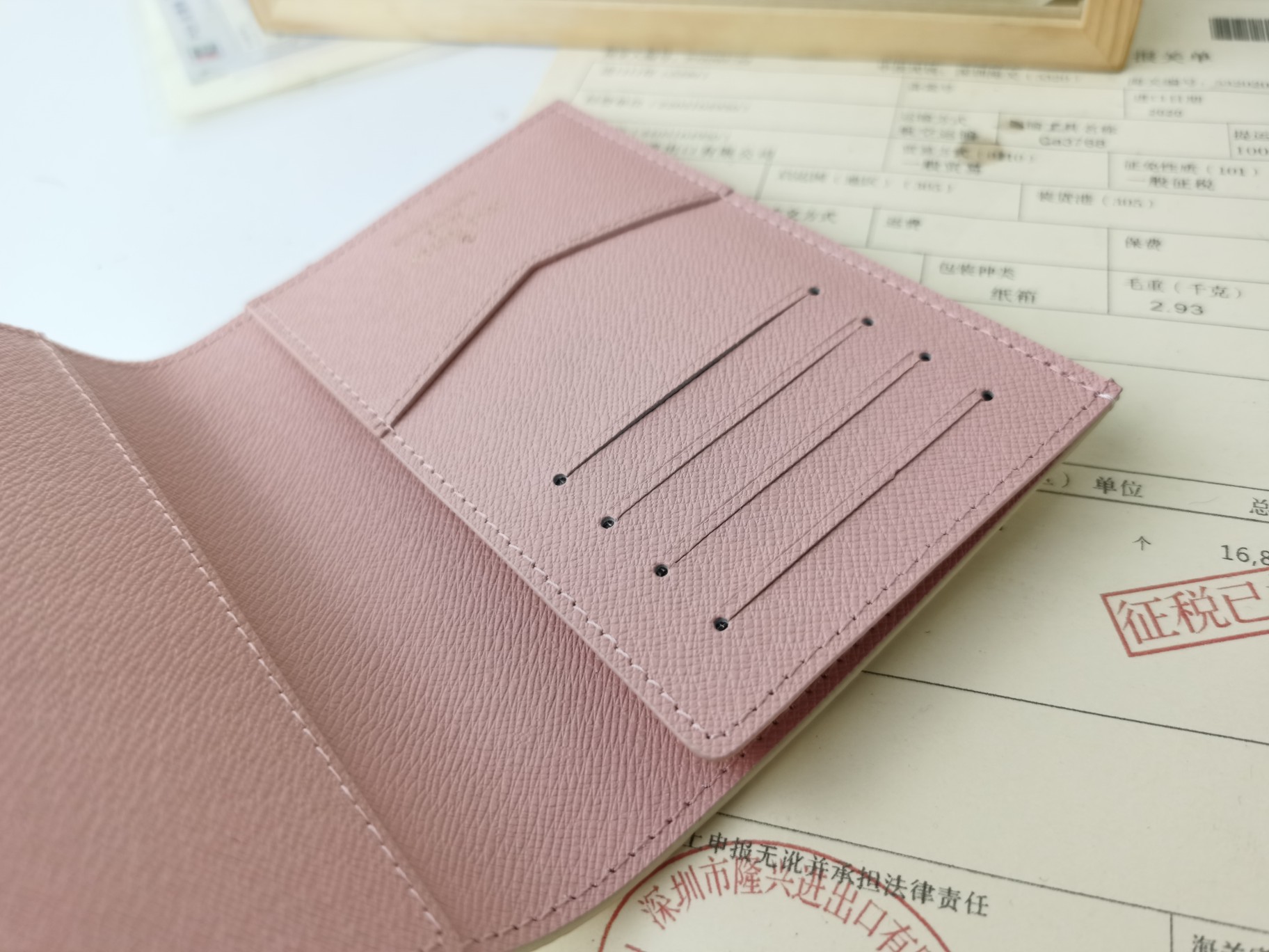 Passport wallet closed