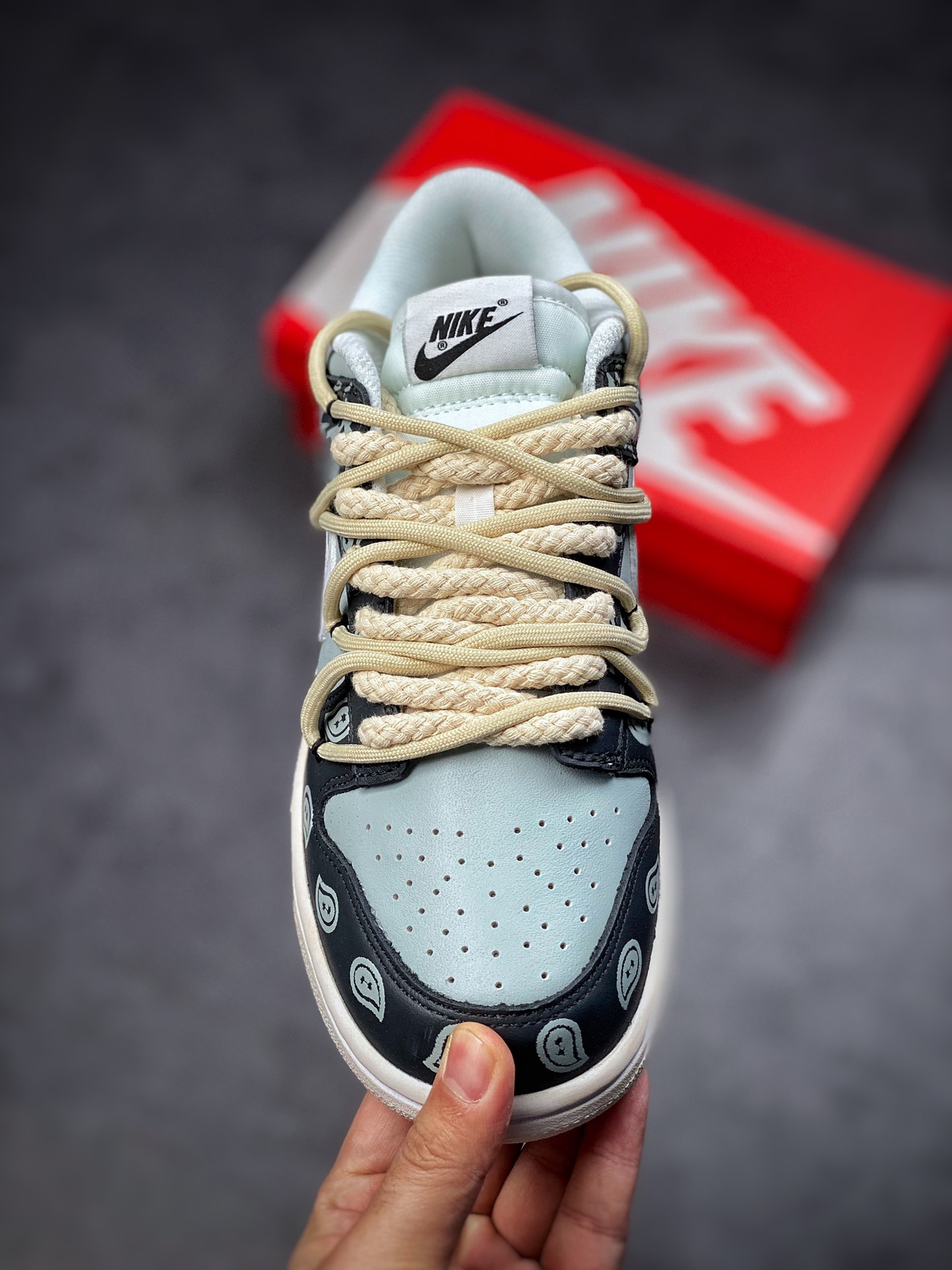 380 Nike Dunk Low “Retro”解构鞋带 Vibe风做旧皮革高街男女款烟灰色 DD1503-109