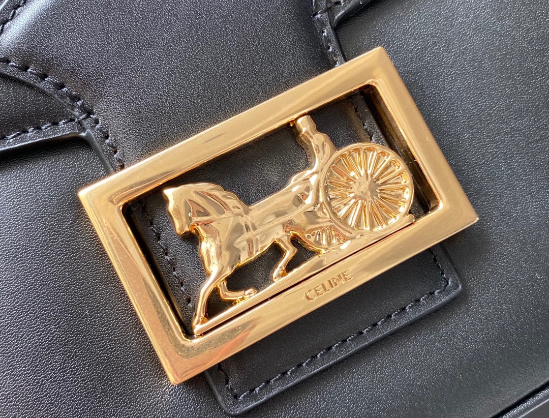 CELINE赛琳进口小牛皮Sulhy Box 马鞍包