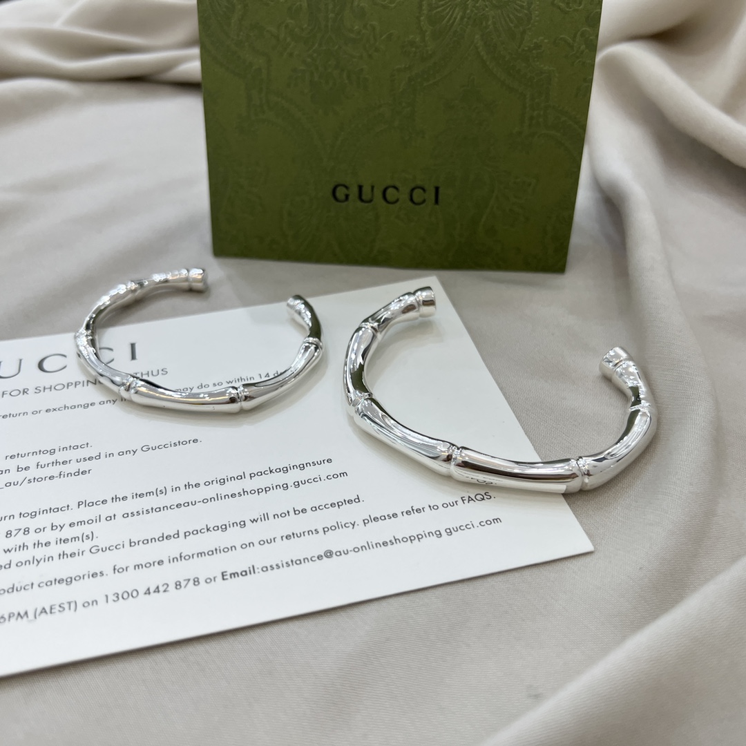 NO:101799,Narrow P wide Gucci Gucci sterling silver open solid bamboo bracelet, Gucci bracelet, gucci, gucci, bracelet, pure silver19860909窄p宽Gucci古驰纯银开口实心竹节手镯,古驰手镯,gucci,gucci,bracelet,pure silver,Jewelry