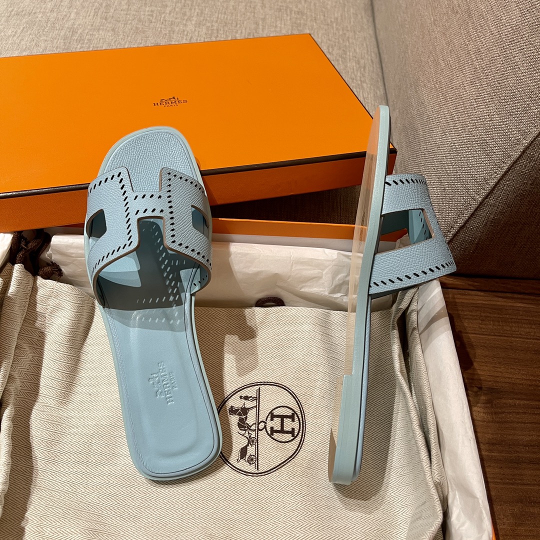 Hermes爱马仕 原版意大利进口高密度真皮大底女士手工凉鞋