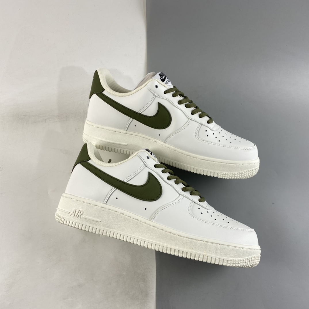 P220  Nike Air Force 1’07 Low“米白绿”配色低帮空军一号休闲板鞋 CQ5059-110