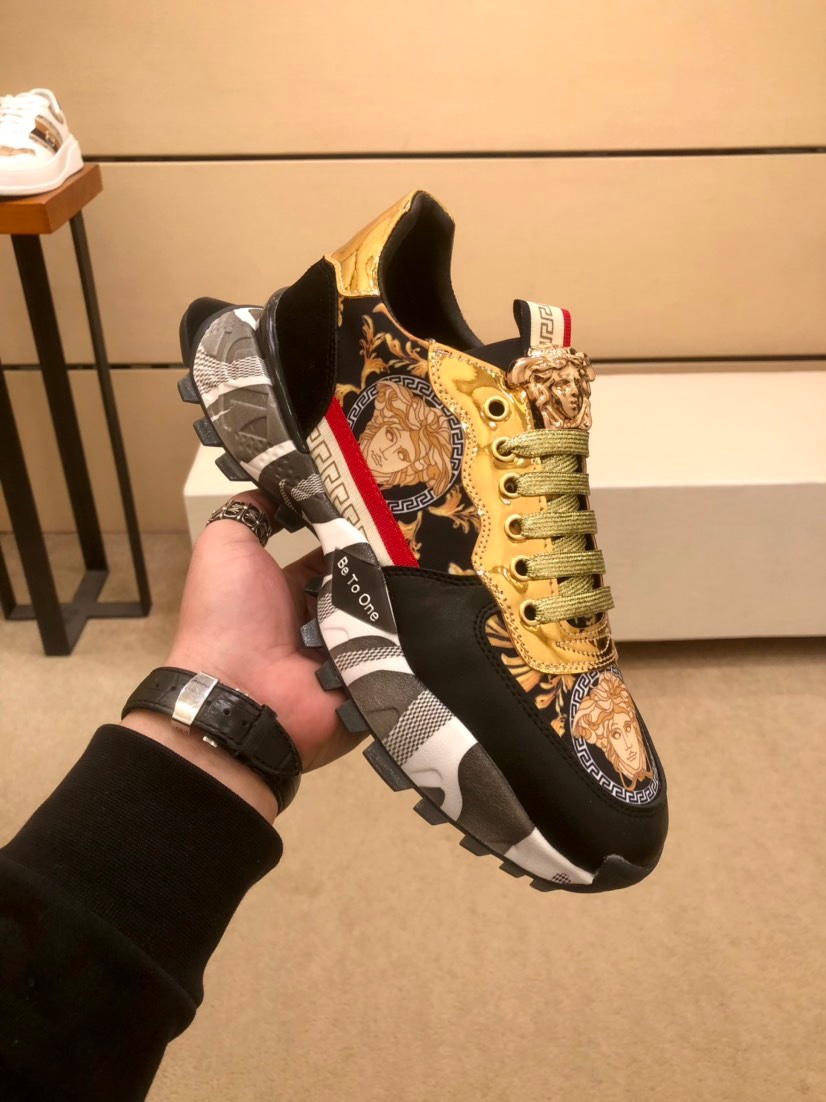 I5   范思哲休闲运动男鞋，鞋面原版进口布面➕进口头层真皮内里。完美极致奢华大气， 众多明星至爱  简约大气，经典与时尚，高端品质