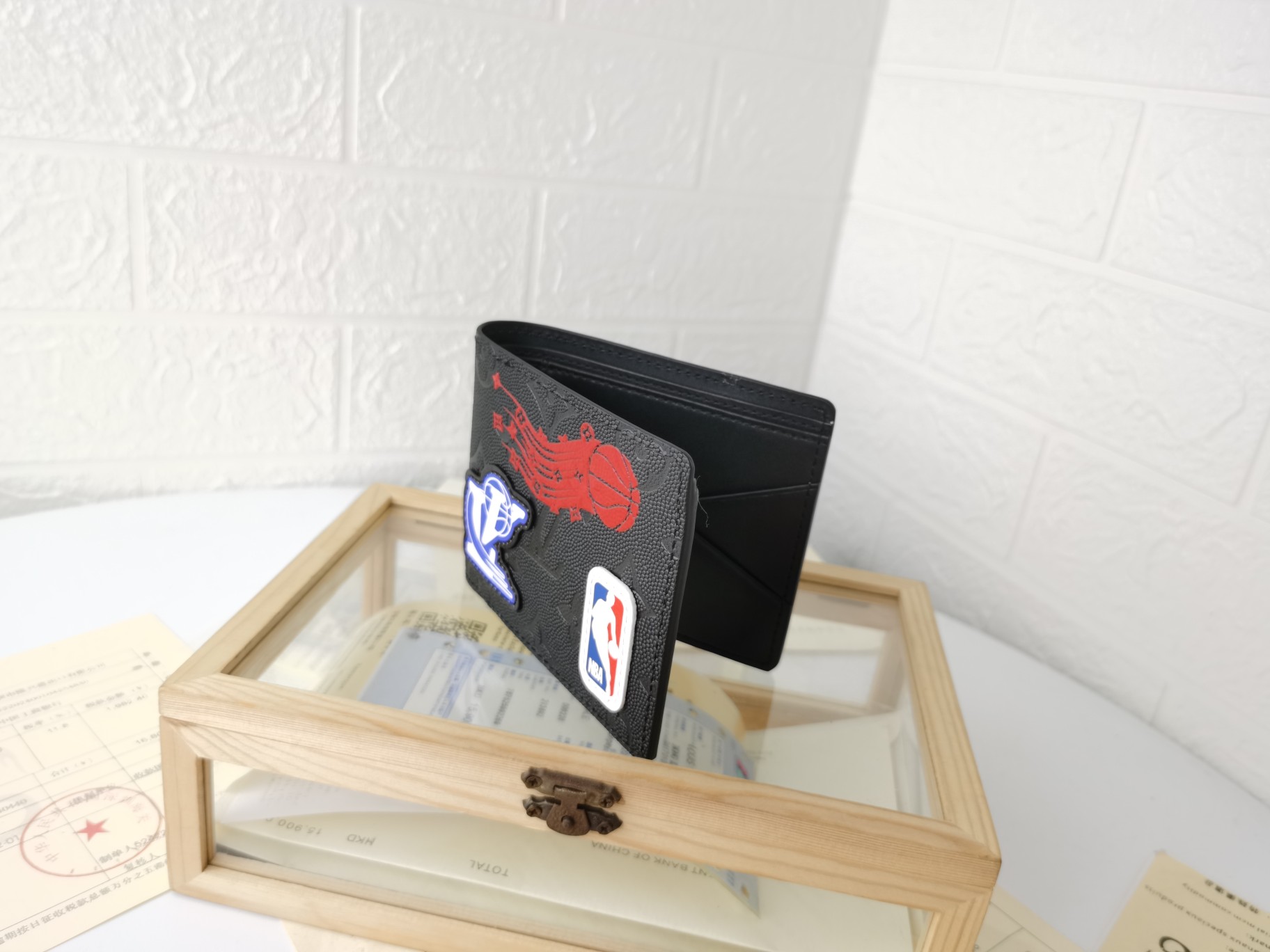 NBA MULTIPLE 財布 モノグラムウォーターカラー ブルー