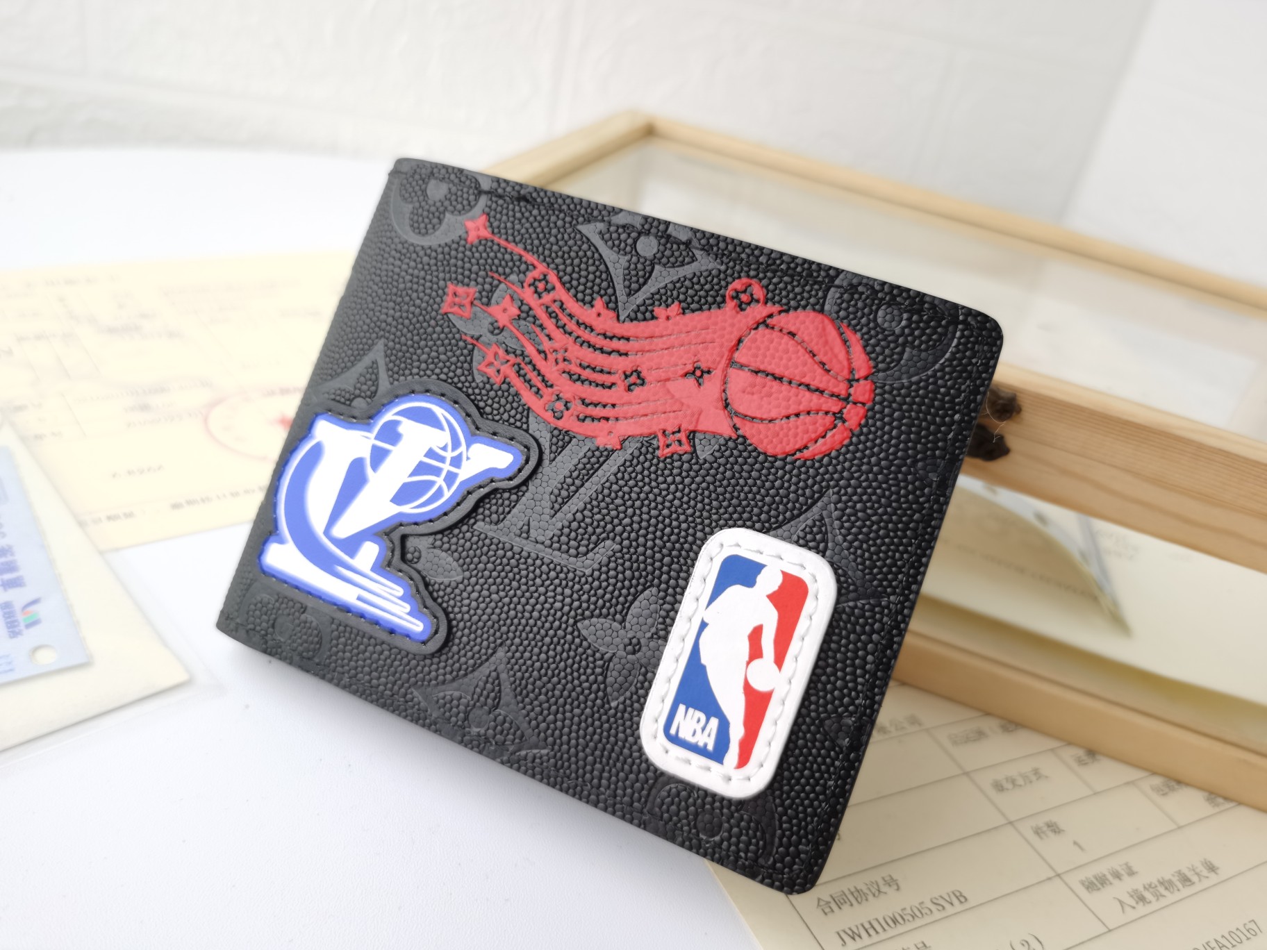 NBA MULTIPLE 財布 モノグラムウォーターカラー ブルー