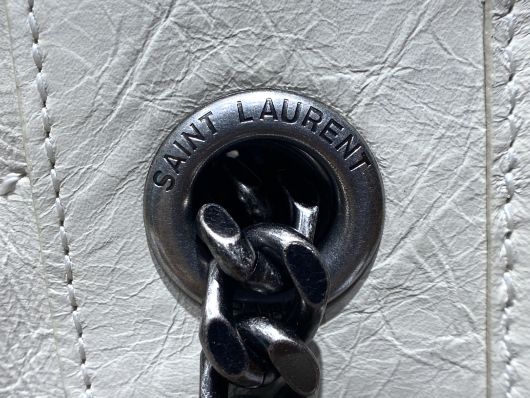 YSL NIKI SHOPPING BAG 33CM 577999奶白色油蜡牛皮