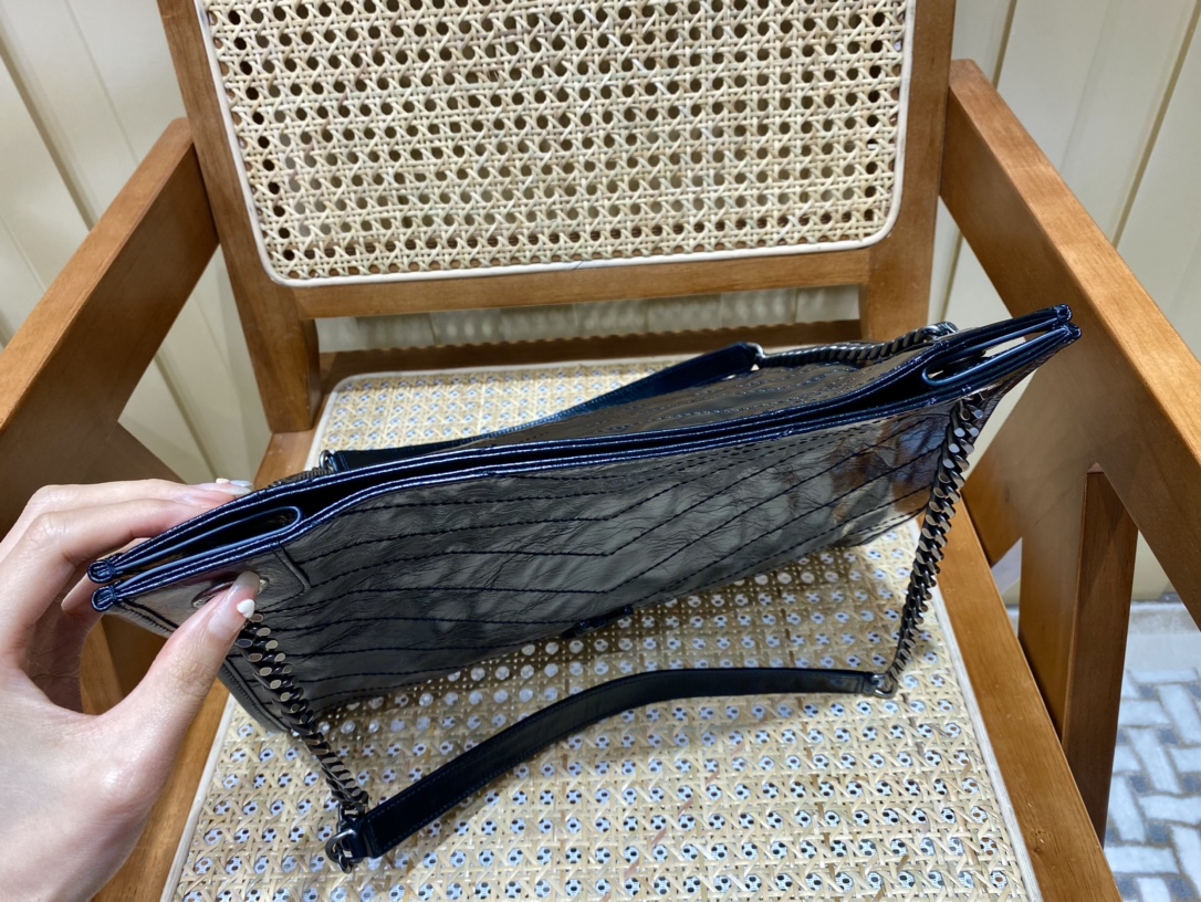YSL NIKI SHOPPING BAG 33CM 577999黑色油蜡牛皮