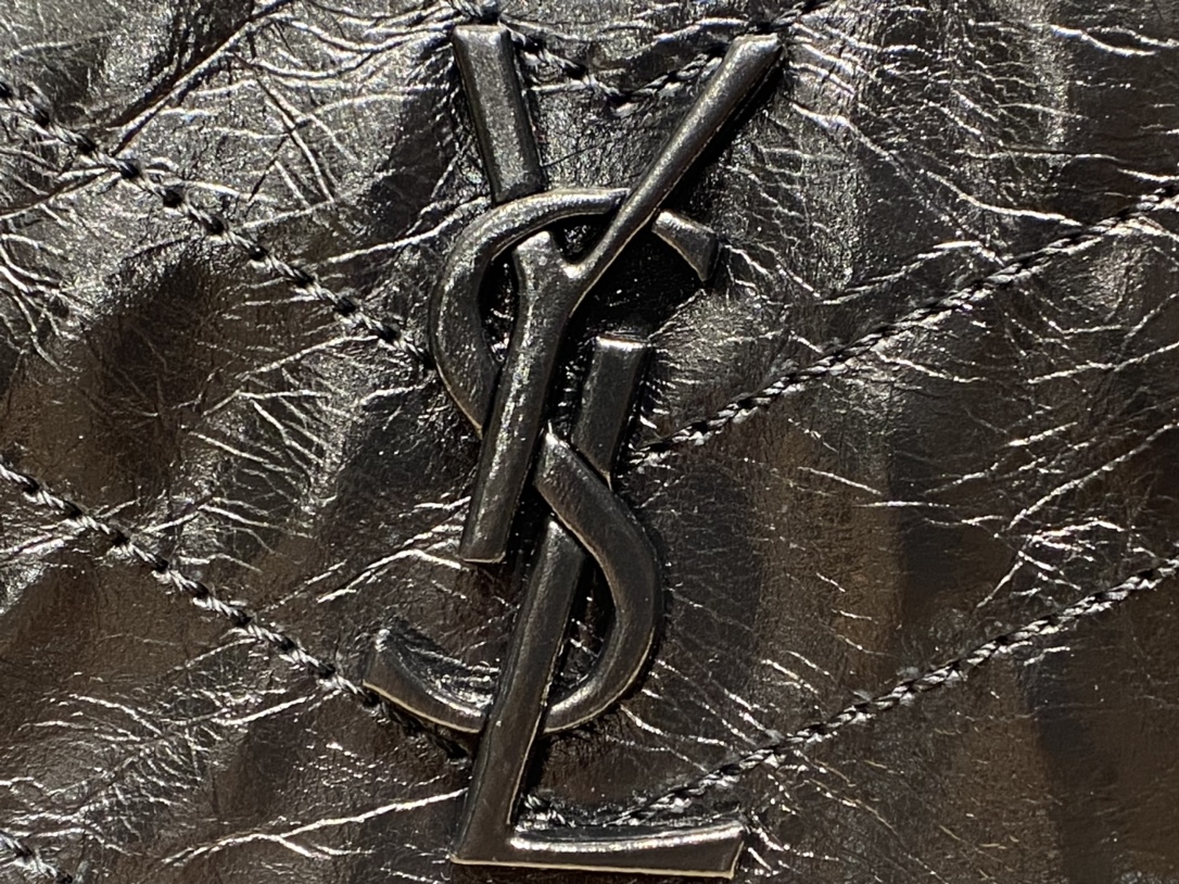 YSL NIKI SHOPPING BAG 33CM 577999黑色油蜡牛皮
