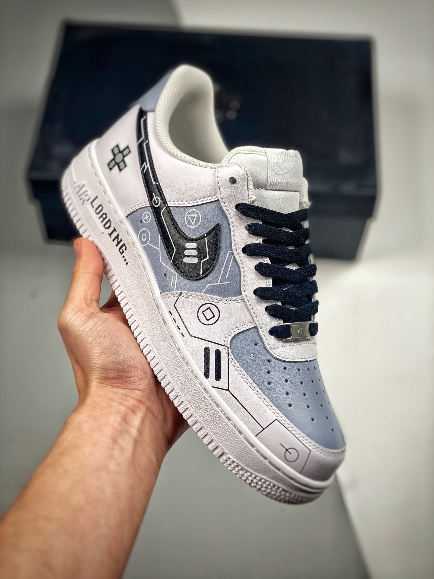 Nike Air Force 1 Low 07 estilo gamer, zapatillas de skate casual de caña baja. Ante de fábrica original, horma y planti…