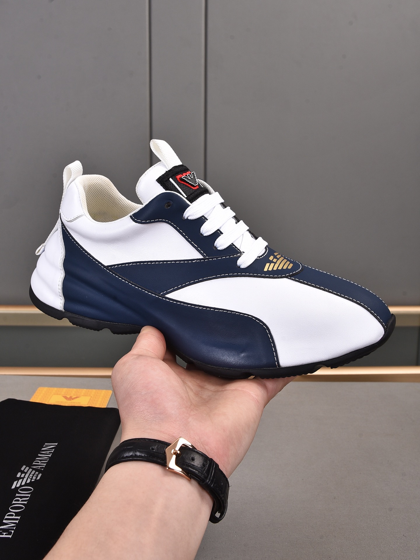 PP280 Armani moda modelos explosivos versátil y guapo zapatos importados de alta calidad de cuero de