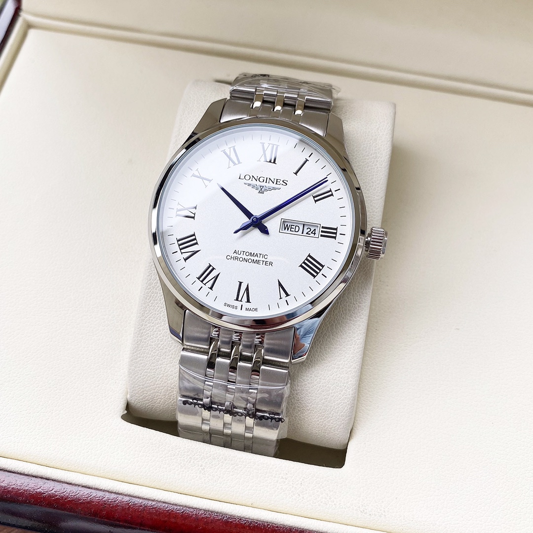 浪琴  Longines  男士腕表 全自动机械机芯 矿物强化玻璃 316L精钢表壳 精钢表带 简约休闲 优雅大方 尺寸:直径40mm 厚度12mm”},”tags”:[{“tagId”:28731896,”tagName”:”Longines watches”}],”sku”:{“name”:”默认