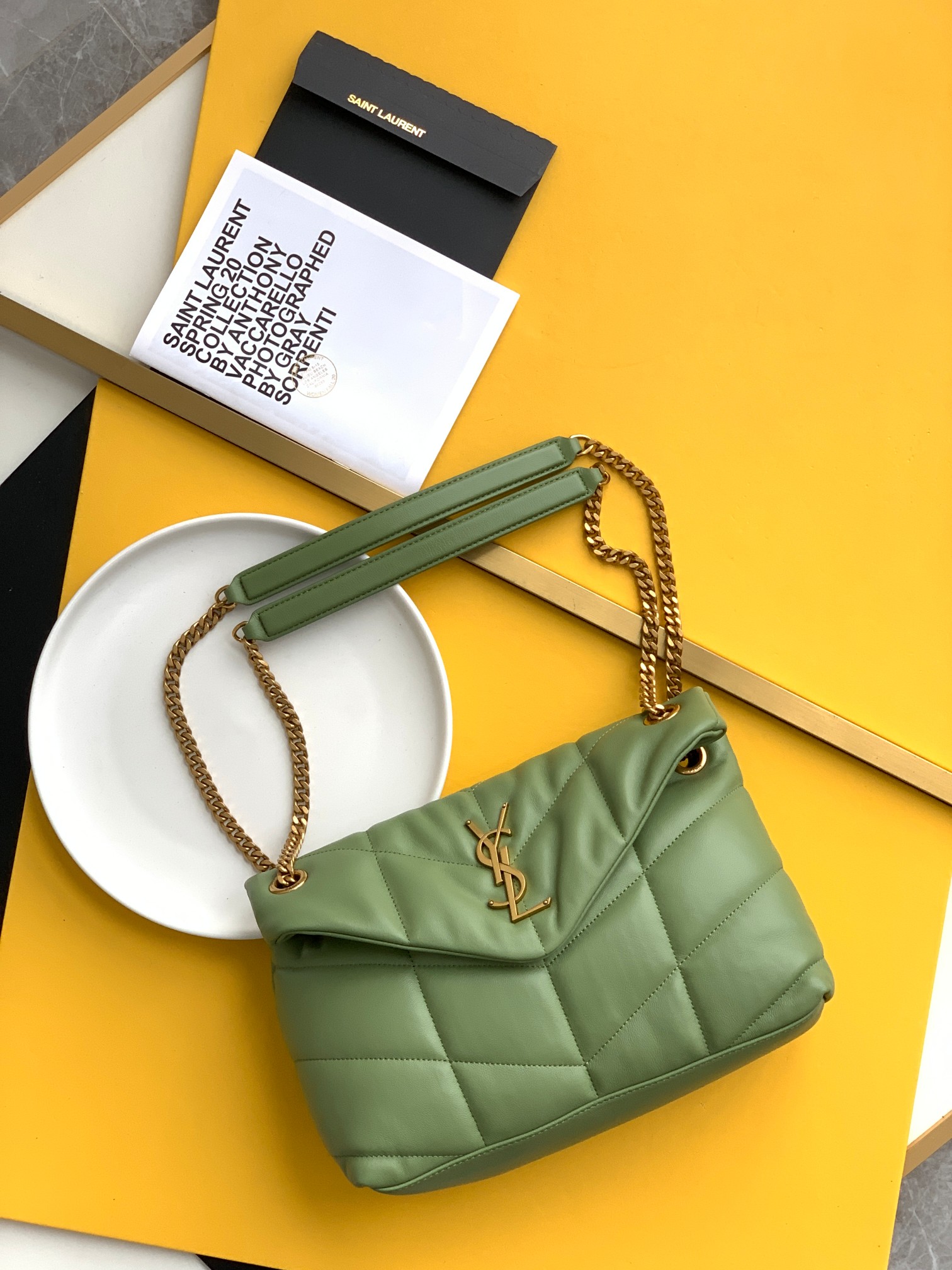 LOULOU PUFFER 绗缝小羊皮包 链条包