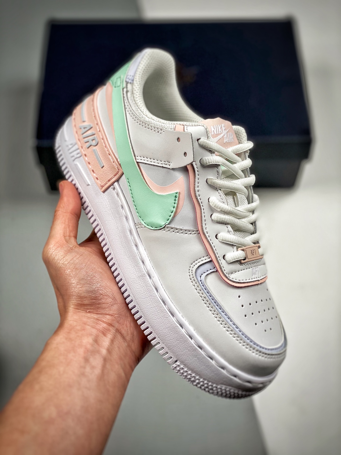 Nike Air Force 1 Low 07 macaron, zapatillas de skate casual de caña baja. Ante de fábrica original, horma y plantilla o…