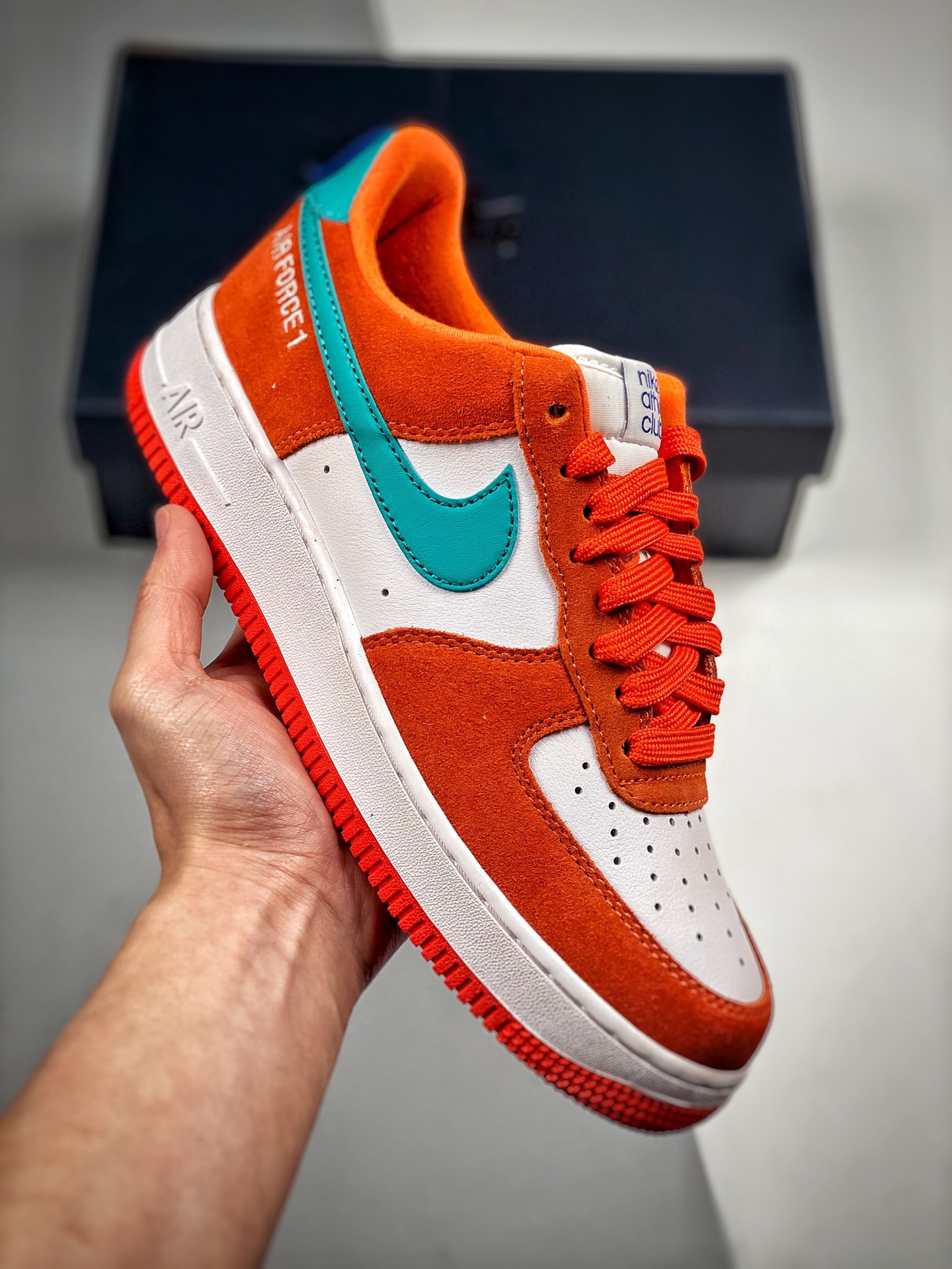 Nk Air Force 1 Low, Air Force 1 en blanco y naranja, horma y plantilla originales para un auténtico Air Force, especial…
