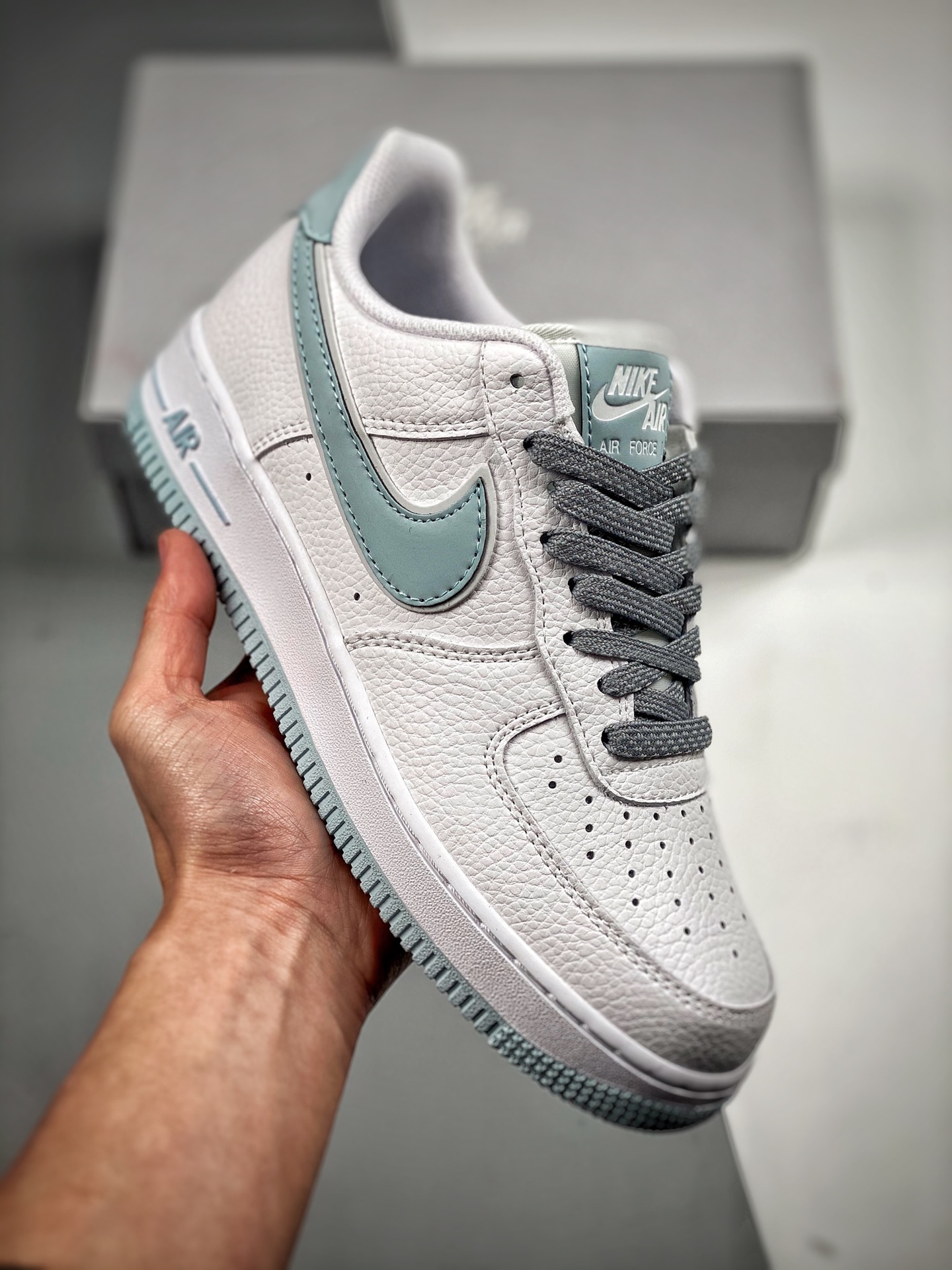 Nk Air Force 1 Low, Air Force 1 en blanco y azul, horma y plantilla originales para un auténtico Air Force, especializa…