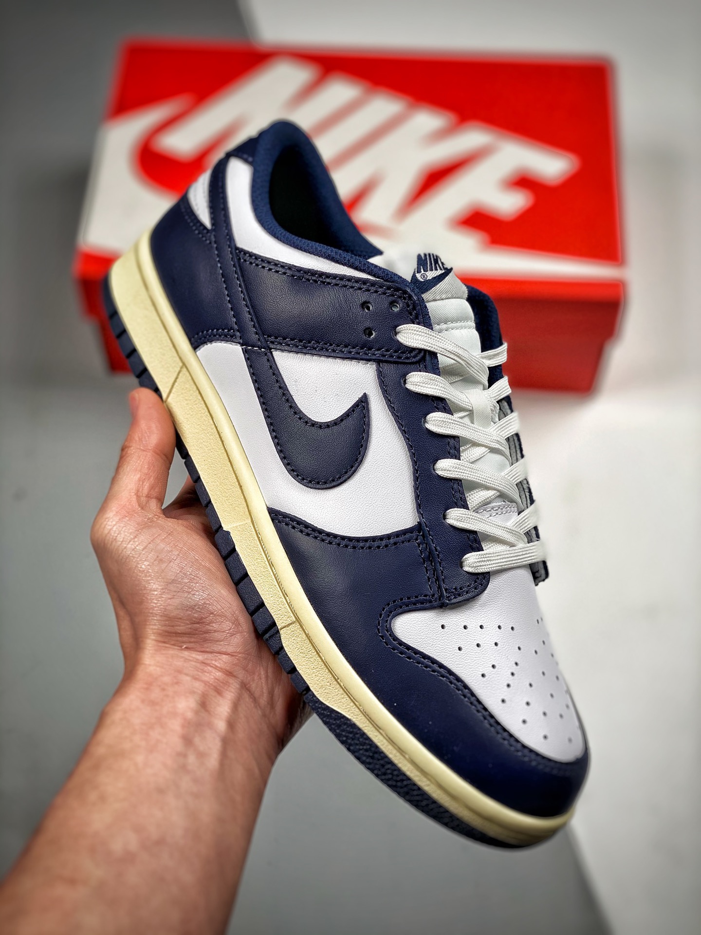 Versión divina, versión pura original NK Dunk Low Retro "Black" azul marino, envejecido, zapatilla de skate casual de c…