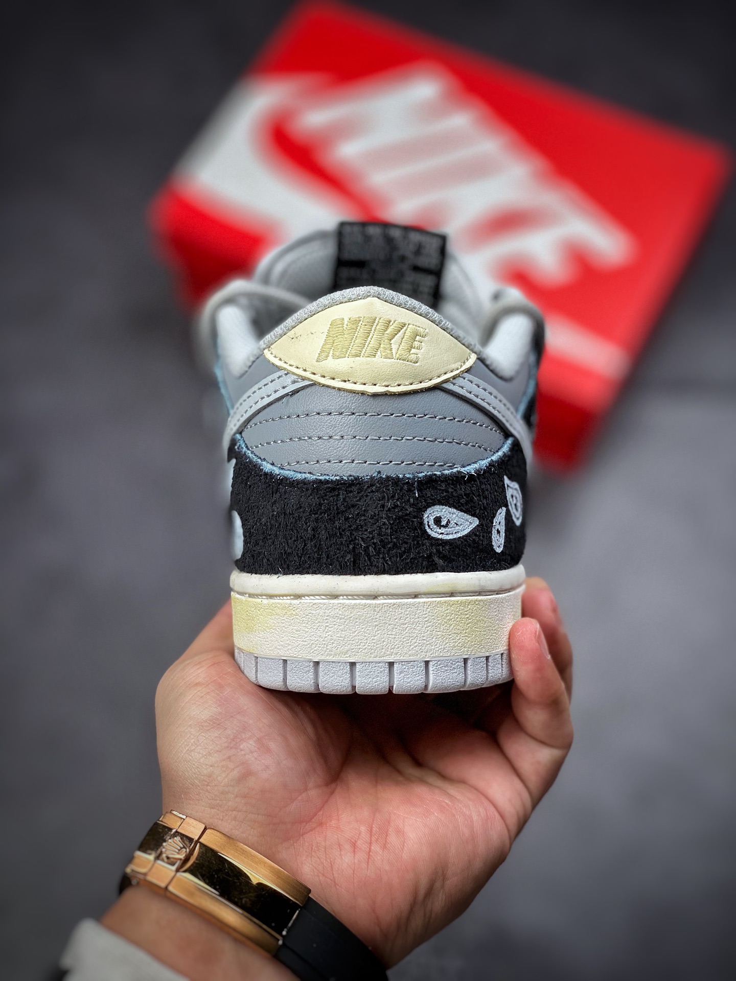 380  Nike Dunk Low vibe做旧 腰果花Vibe主题定制低帮休闲板鞋DH7913-001