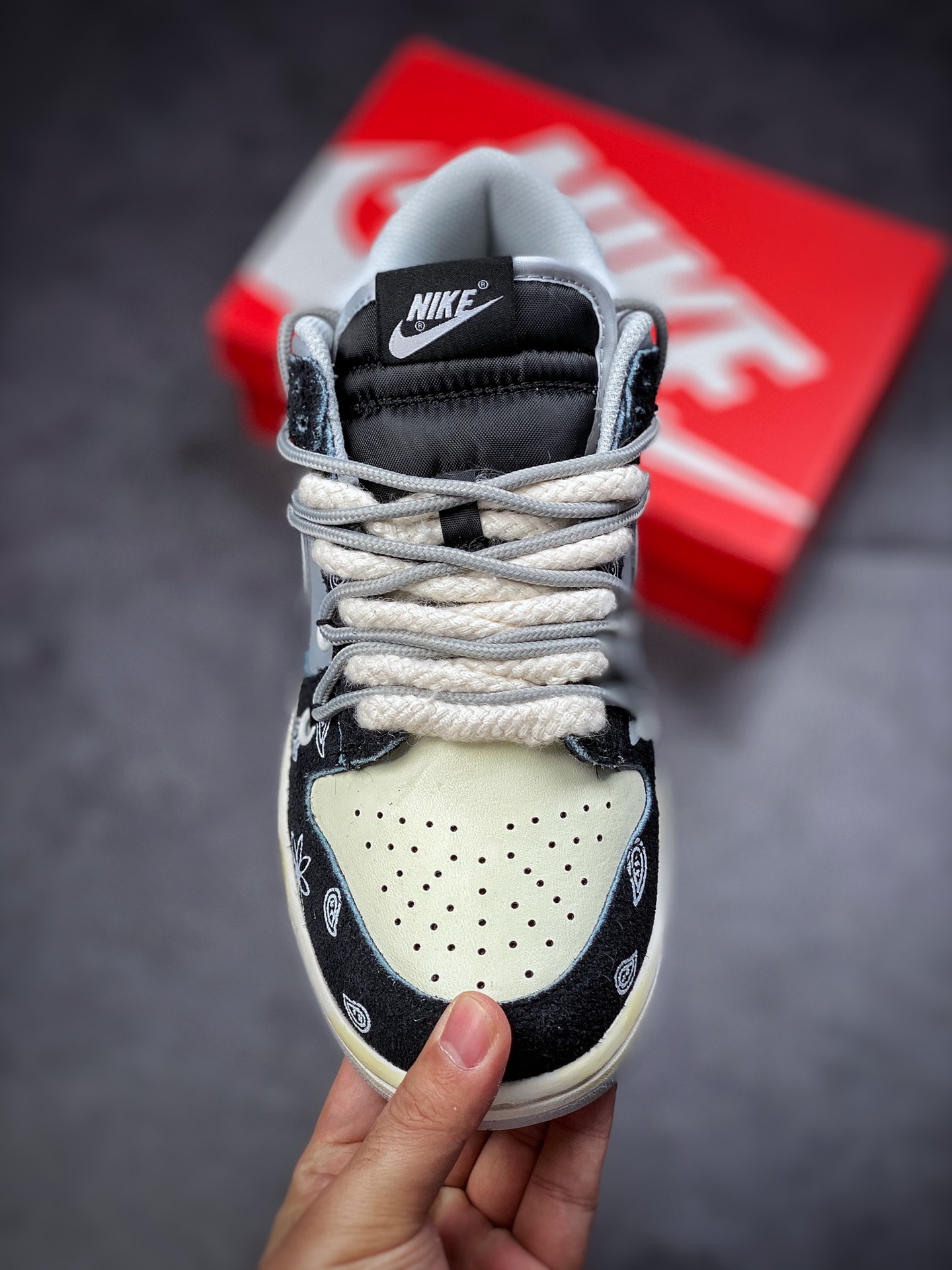 380  Nike Dunk Low vibe做旧 腰果花Vibe主题定制低帮休闲板鞋DH7913-001