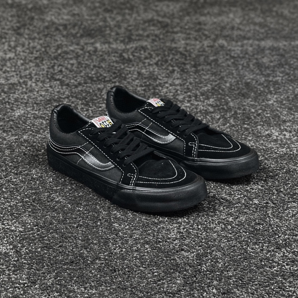 G0 Vans Sk8-Low 纯黑 余文乐同款 日系休闲低帮帆布硫化板鞋