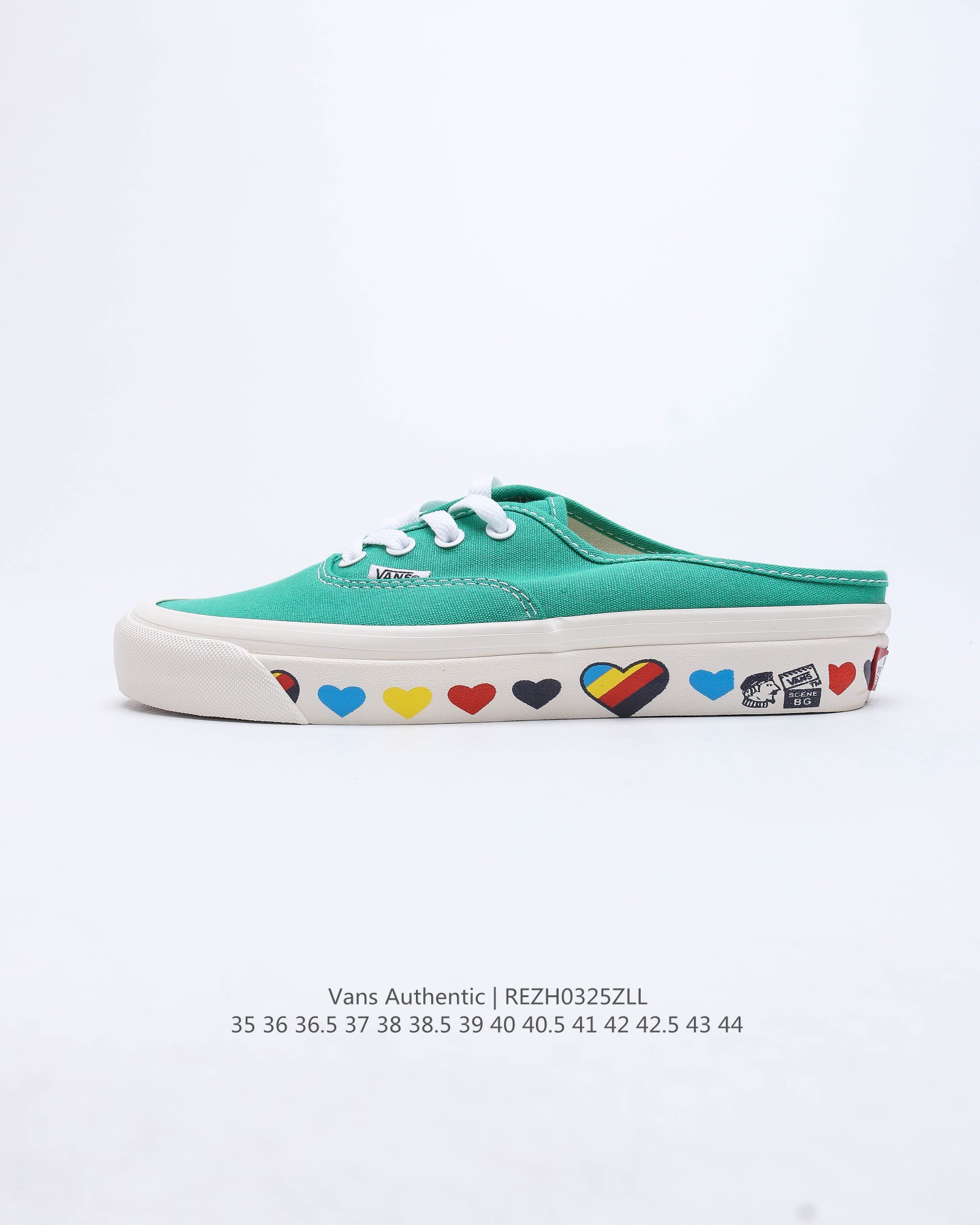G0 VANS/万斯 男女鞋真标硫化工艺，夏日穿搭必备范斯/Vans Authentic Era Mule 安纳海姆4孔爱心一脚蹬系列低帮系带复古帆布半拖露跟板鞋