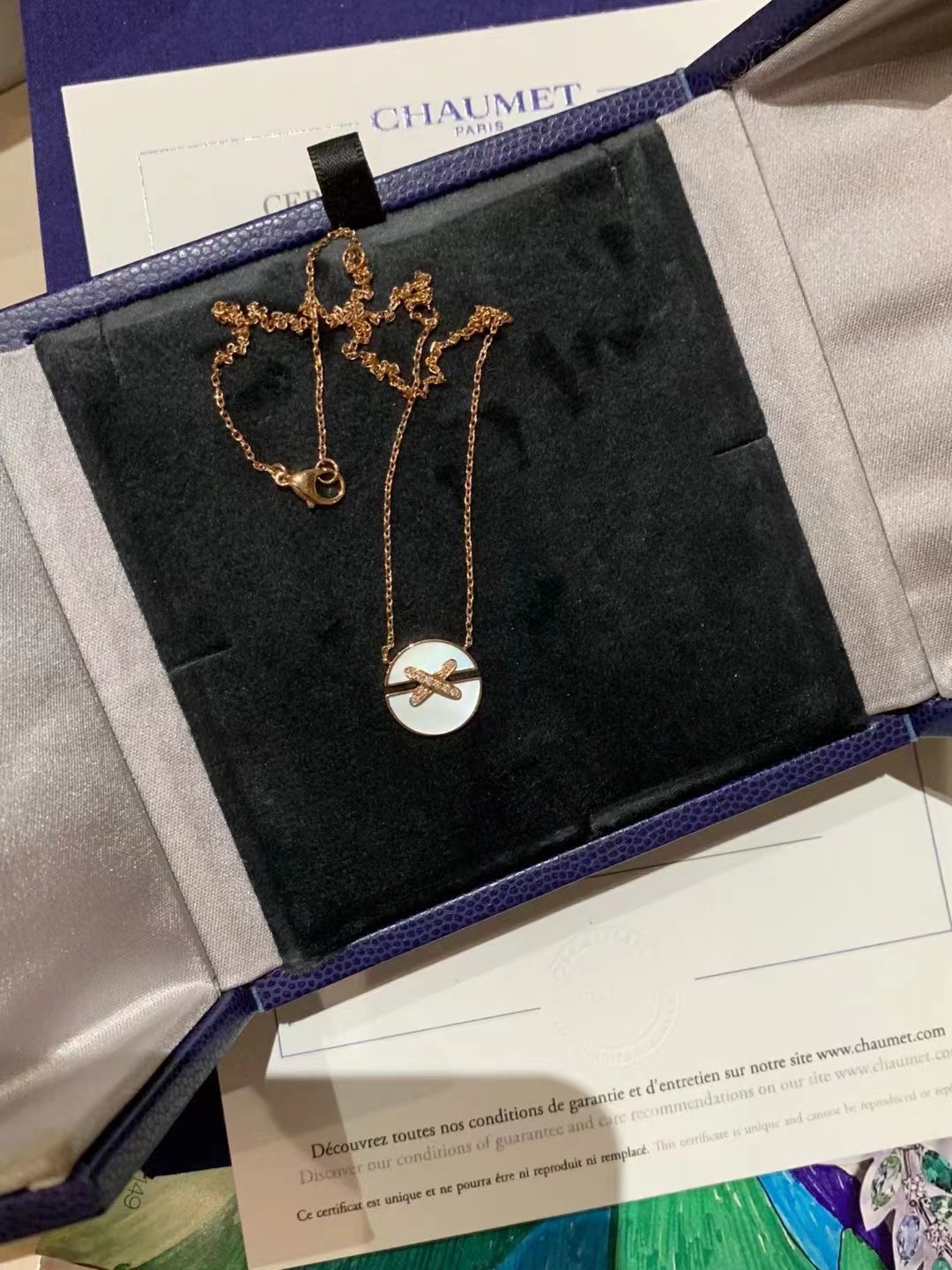 NO:101305,Shangmei Paris's round-edge necklace The beautiful meaning of 