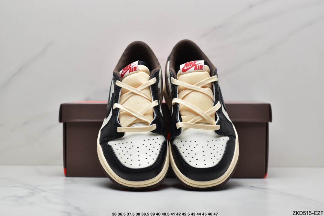 270 Travis Scott x Air Jordan 1 Low AJ1乔1低帮倒钩板鞋 CQ4277-001