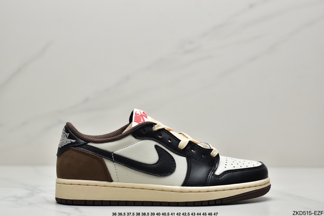 270 Travis Scott x Air Jordan 1 Low AJ1乔1低帮倒钩板鞋 CQ4277-001