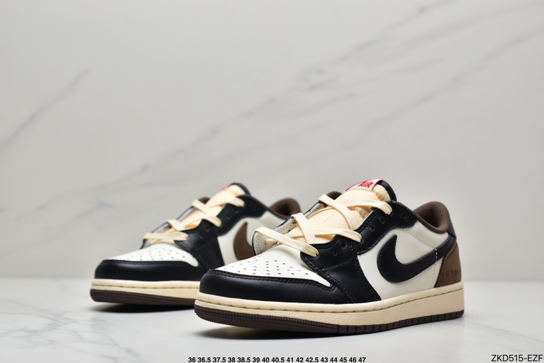 270 Travis Scott x Air Jordan 1 Low AJ1乔1低帮倒钩板鞋 CQ4277-001