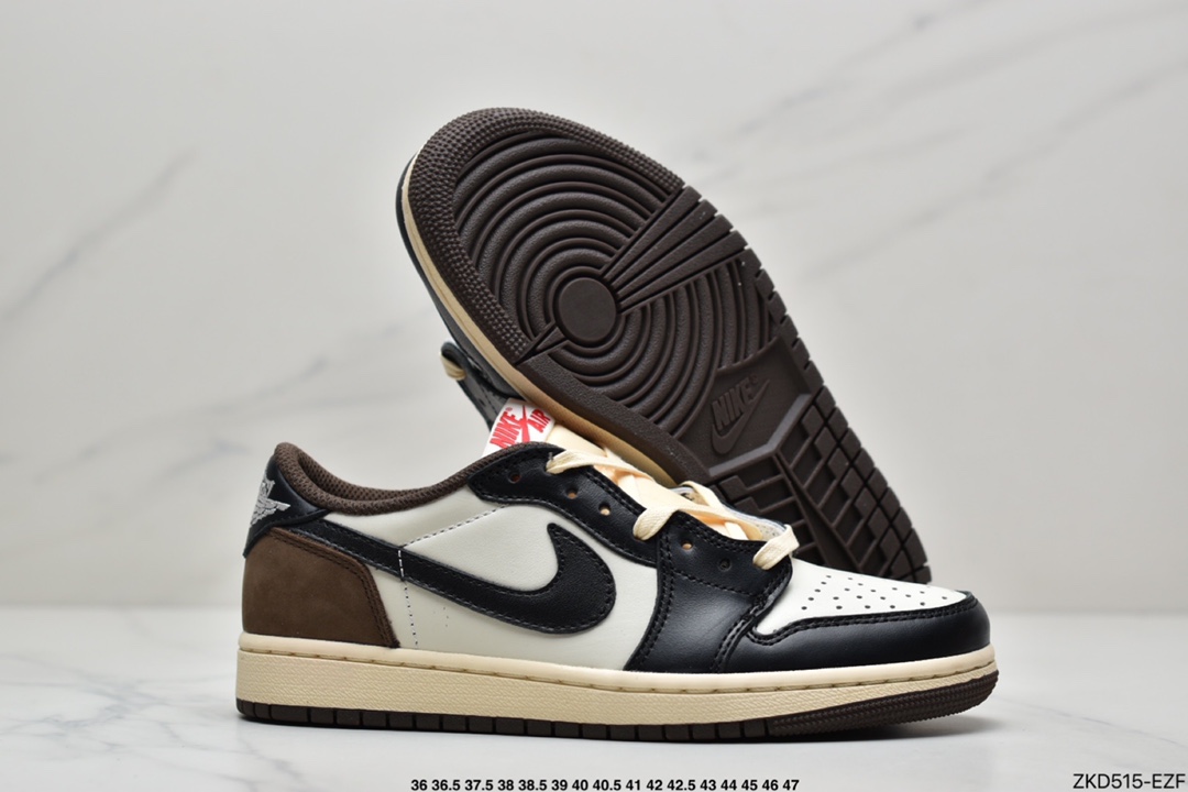 270 Travis Scott x Air Jordan 1 Low AJ1乔1低帮倒钩板鞋 CQ4277-001
