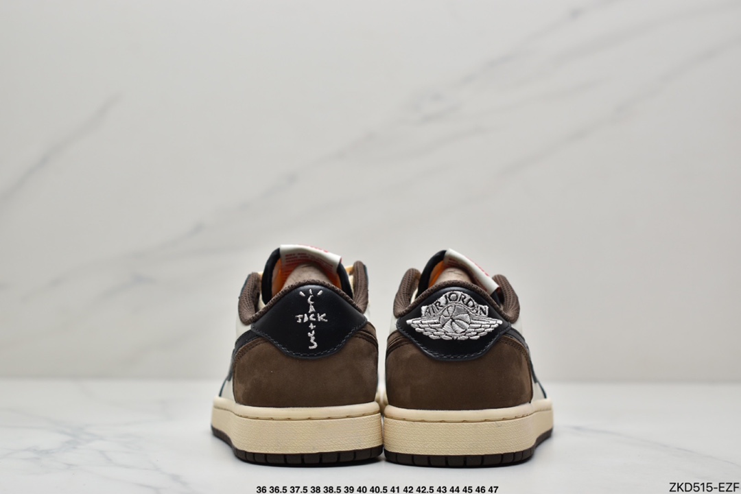 270 Travis Scott x Air Jordan 1 Low AJ1乔1低帮倒钩板鞋 CQ4277-001