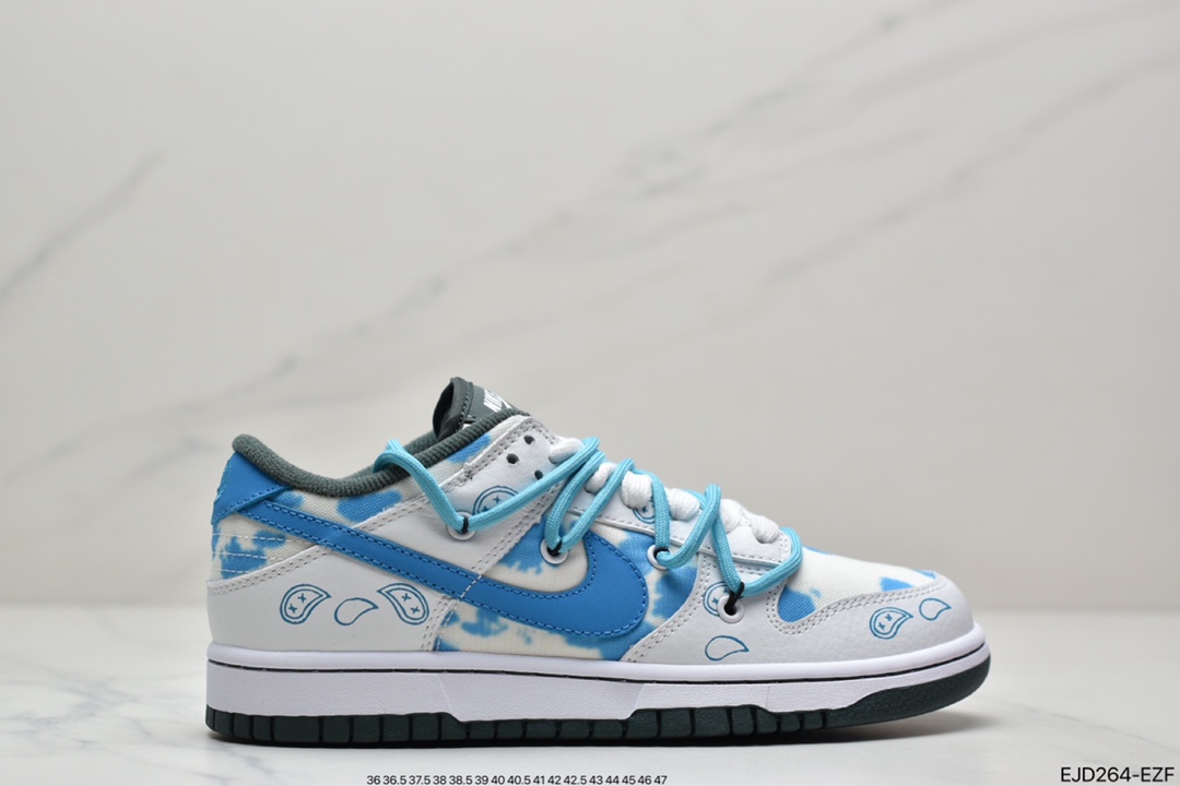 350 耐克NIKE DUNK LOW  “Retro”解构闪电黑蓝腰果花DH0957