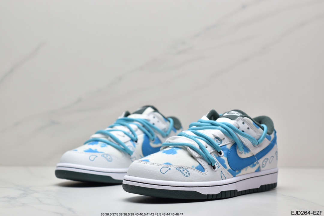 350 耐克NIKE DUNK LOW  “Retro”解构闪电黑蓝腰果花DH0957