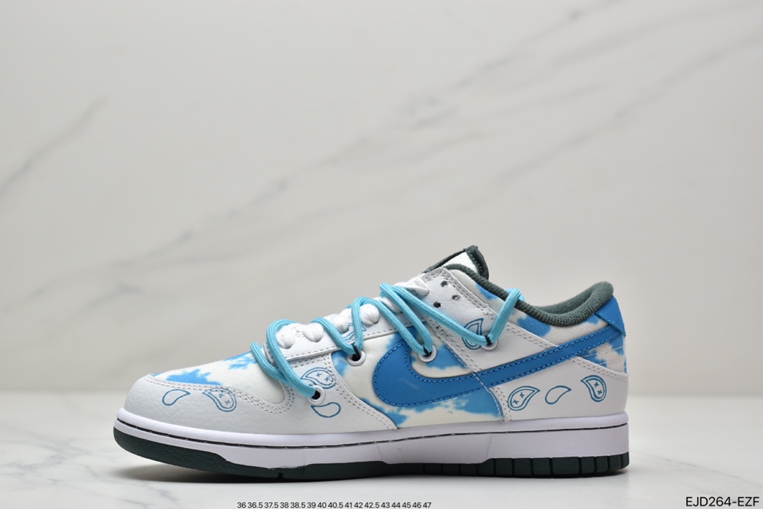 350 耐克NIKE DUNK LOW  “Retro”解构闪电黑蓝腰果花DH0957