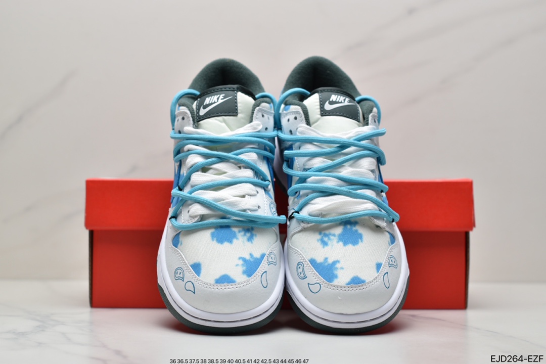 350 耐克NIKE DUNK LOW  “Retro”解构闪电黑蓝腰果花DH0957